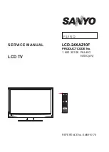 Preview for 1 page of Sanyo LCD-24XAZ10F Service Manual