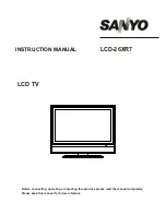 Sanyo LCD-26XR7 Instruction Manual preview