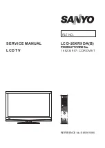 Sanyo LCD-26XR9DA(B) Service Manual preview