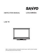 Preview for 1 page of Sanyo LCD-26XR9DA Instruction Manual