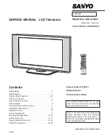 Sanyo LCD-27XA2 Service Manual preview