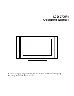 Preview for 1 page of Sanyo LCD-27XR1 Operating Manual