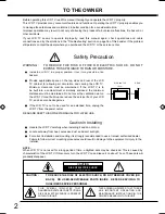 Preview for 2 page of Sanyo LCD-32CA9S Owner'S Manual