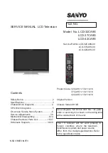 Sanyo LCD-32CA9S Service Manual предпросмотр