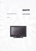 Sanyo LCD-32E30A Instruction Manual preview