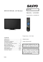 Sanyo LCD-32K30 Service Manual preview