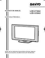 Предварительный просмотр 1 страницы Sanyo LCD-32XA2 Instruction Manual