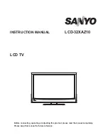 Preview for 1 page of Sanyo LCD-32XAZ10 Instruction Manual