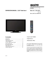 Sanyo LCD-32XF7 Service Manual preview