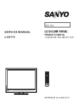 Preview for 1 page of Sanyo LCD-32XR10F(B) Service Manual