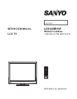 Sanyo LCD-32XR10F Service Manual предпросмотр