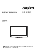 Sanyo LCD-32XR11 Instruction Manual preview