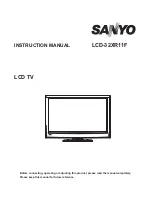 Sanyo LCD-32XR11F Instruction Manual предпросмотр