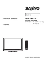 Preview for 1 page of Sanyo LCD-32XR11F Service Manual