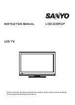 Preview for 1 page of Sanyo LCD-32XR12F Instruction Manual