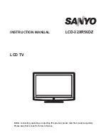 Preview for 1 page of Sanyo LCD-32XR56DZ Instruction Manual