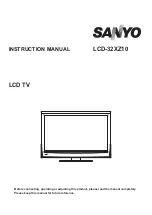 Sanyo LCD-32XZ10 Instruction Manual preview