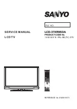 Sanyo LCD-37XR9SDA Service Manual preview