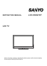 Sanyo LCD-40XAZ10F Instruction Manual preview