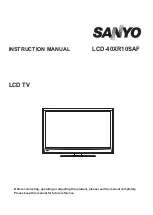 Preview for 1 page of Sanyo LCD-40XR10SAF Instruction Manual