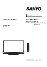 Preview for 1 page of Sanyo LCD-40XR11F Service Manual