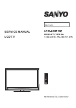 Sanyo LCD-40XZ10F Service Manual preview