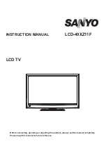 Preview for 1 page of Sanyo LCD-40XZ11F Instruction Manual