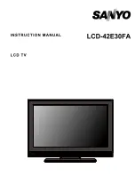 Sanyo LCD-42E30FA Instruction Manual preview