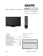 Sanyo LCD-42K30-HD Service Manual preview