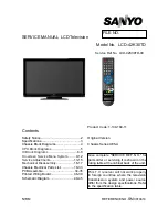 Sanyo LCD-42K30TD Service Manual preview