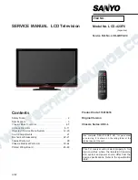 Sanyo LCD-42XF6 Service Manual preview