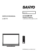 Preview for 1 page of Sanyo LCD-46XR10F Service Manual