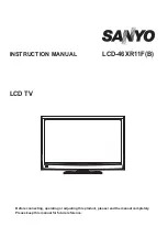 Sanyo LCD-46XR11F Instruction Manual preview