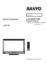 Sanyo LCD-46XR11F Service Manual preview