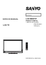 Preview for 1 page of Sanyo LCD-46XZ11F Service Manual