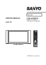 Sanyo LCD-47XR7H Service Manual preview