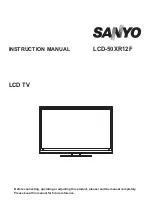 Sanyo LCD-50XR12F Instruction Manual preview