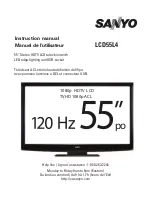 Sanyo LCD55L4 Instruction Manual preview