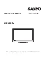 Preview for 1 page of Sanyo LED-22XR10F Instruction Manual