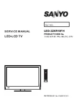 Sanyo LED-32XR10FH Service Manual preview