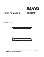 Preview for 1 page of Sanyo LED-32XR11F Instruction Manual