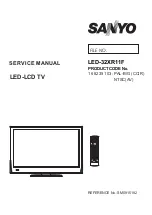 Sanyo LED-32XR11F Service Manual предпросмотр