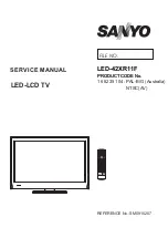 Sanyo LED-42XR11F Service Manual preview