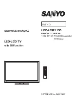 Preview for 1 page of Sanyo LED-46XR113D Service Manual