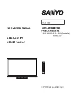 Sanyo LED-46XR123D Service Manual preview