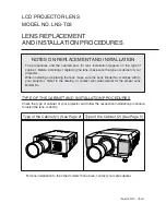 Sanyo LNS-T03 Replacement /Installation Instructions preview