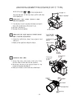 Preview for 8 page of Sanyo LNS-W32 - Wide-angle Lens - 22.3 mm Replacement Procedure