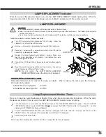 Preview for 35 page of Sanyo LV-7300 Owner'S Manual