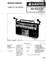 Preview for 1 page of Sanyo M-X820K Service Manual