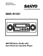 Sanyo MAR-B1021 Operating Instructions Manual предпросмотр